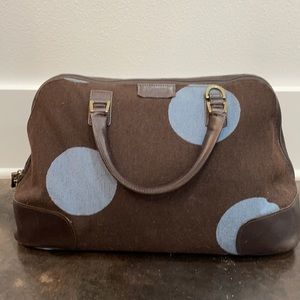 Hartmann Luxe Wool & Leather Polka Dot Bag